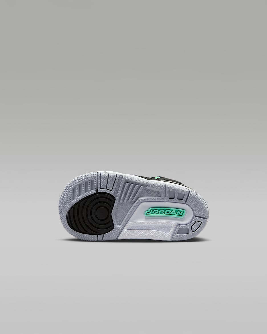 Jordan 3 Retro Green Glow Baby Toddler Shoes. Nike